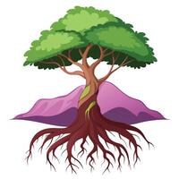Fantasy Tree Surreal Floating Design vector