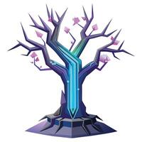 Designed Tree Futuristic Sci-Fi vector