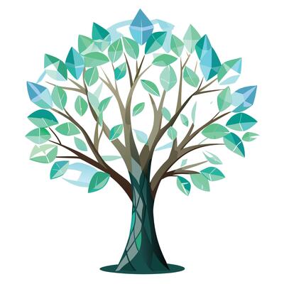 Stunning Glass Tree Illustration