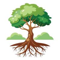 Artistic tree design with an upside-down orientation symbolizing a different perspective vector