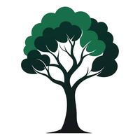 Clean Tree Minimalist Silhouette Design vector