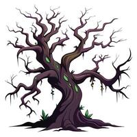 Designed Tree Mysterious Dark Forest vector