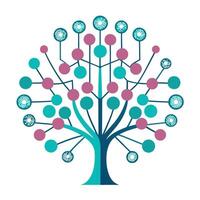 Network Tree Brain Neural Design vector