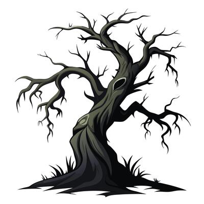 Haunting Dark Forest Tree Mysterious