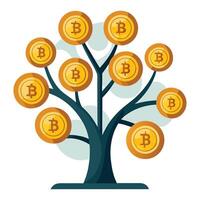 Crypto Tree Unique NFT Design vector