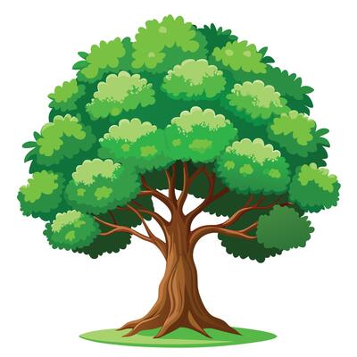 Summer Oak Tree Lively Design