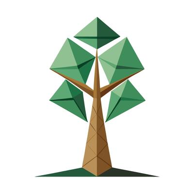 Designed Tree Minimalist Origami Tree