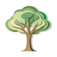 Creative paper cutout tree art with a stylish and simple design vector
