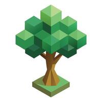 Unique pixelated tree illustration with a contemporary digital aesthetic vector