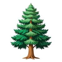 High quality realistic pine tree artwork with intricate details vector