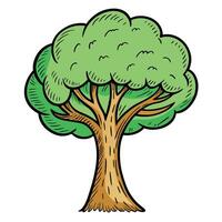 Creative doodle tree illustration with a lighthearted and scribbled look vector