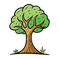 Playful scribble doodle tree design with a whimsical and fun style vector