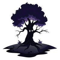 Abstract shadow tree design evoking a sense of intrigue and darkness vector