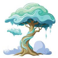 Mystical smoke tree design creating a surreal and intriguing atmosphere vector