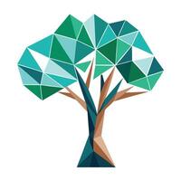Modern stylized geometric tree design with abstract and contemporary flair vector