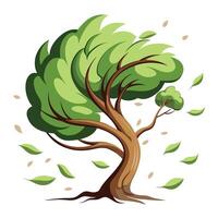 Nature Tree Dynamic Wind Effect vector