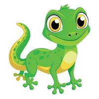 Whimsical charming gecko with captivating eyes playfully flicking its tongue vector