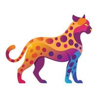 Contemporary modern abstract leopard outline with a subtle gradient in art vector