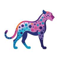 Chic modern abstract leopard shape with a flowing gradient in a design vector