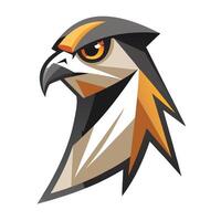 Sleek stylized falcon with a sharp abstract minimalist design in art vector