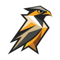Elegant stylized falcon featuring a sharp and abstract minimalist style in vector