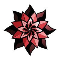 Artistic abstract blossom with torn petal shapes illustration floral vector