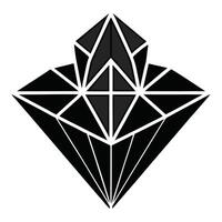 Angular diamond petal blossom with geometric edges illustration modern vector