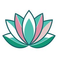 Elegant abstract lotus with delicate vein structures illustration floral vector