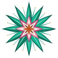 Lily with bursting star shape and pointed petals illustration art vector