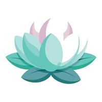 Modern lotus with soft cloud petal design illustration floral vector