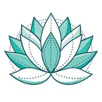 Creative dashed line lotus featuring its abstract modern aesthetic in design vector