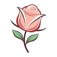 Abstract delicate rosebud showcasing its tender soft form in art design vector