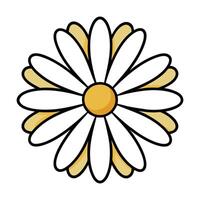 Abstract echo line daisy with subtly repeating petal outlines in illustration vector