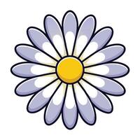 Elegant echo line daisy featuring its rhythmic petal outline in design vector