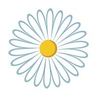Modern echo wave daisy showcasing its repetitive petal shadow design in art vector
