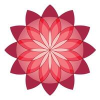 Abstract elliptical petal blossom with intricate nested geometry in illustration vector