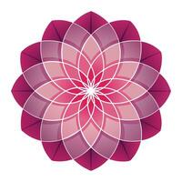 Modern elliptical petal blossom showcasing its nested geometric design in art vector