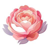 Elegant fading shadow peony featuring its gradual gradient disappearance in illustration vector