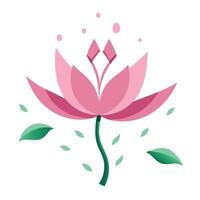 Modern falling petal lotus showcasing its soft gentle dispersal in art vector