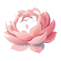 Feather light peony with barely there edges illustration delicate floral vector