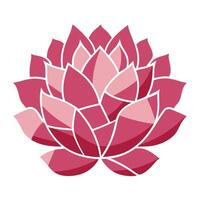 Modern fragmented petal lotus showcasing its minimal cracked design in art vector