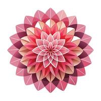 Modern geometric dahlia showcasing its symmetrical structured design in art vector