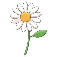Unique ghost outline daisy highlighting its minimal faint form in graphic vector