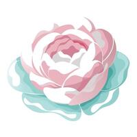 Modern glass reflection peony showcasing its translucent overlay design in illustration vector