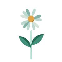Abstract minimalist arch daisy with a half circle composition in art vector