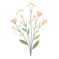 Modern minimalist wildflower cluster showcasing its simple hints in art vector