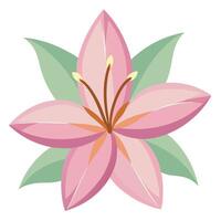Minimalist negative space lily showcasing its suggested hidden shape in art vector