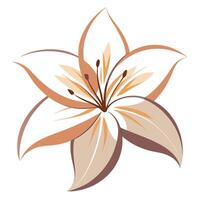 Creative negative space lily with an implied hidden form in illustration vector