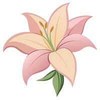 Abstract negative space lily with a subtle hidden presence in design vector