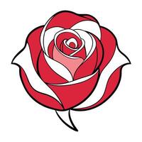 Modern negative space rose showcasing its subtle hidden form in art vector